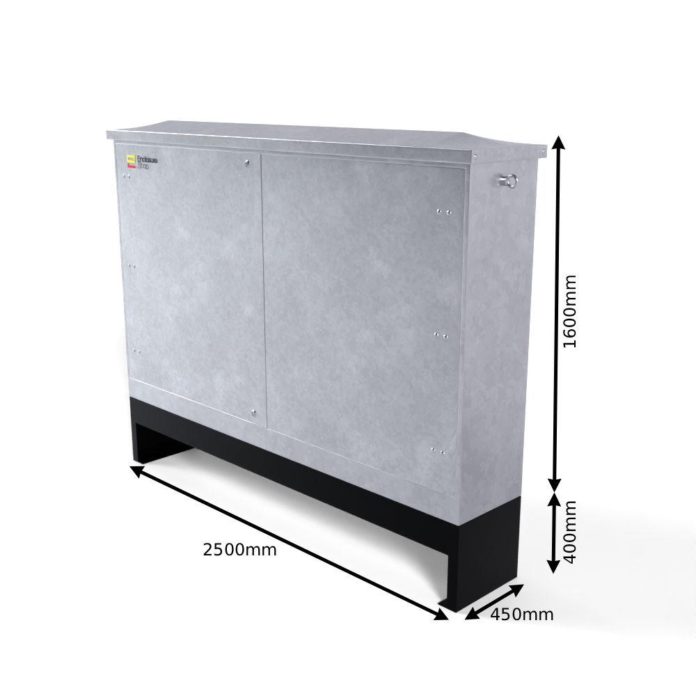 Galvinised Steel Root Mounted Feeder Pillar 2500mm x 450mm x 1600mm - GLV590 (5mm)
