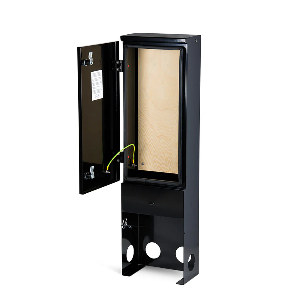 RH300HingedDoorPillarBlack