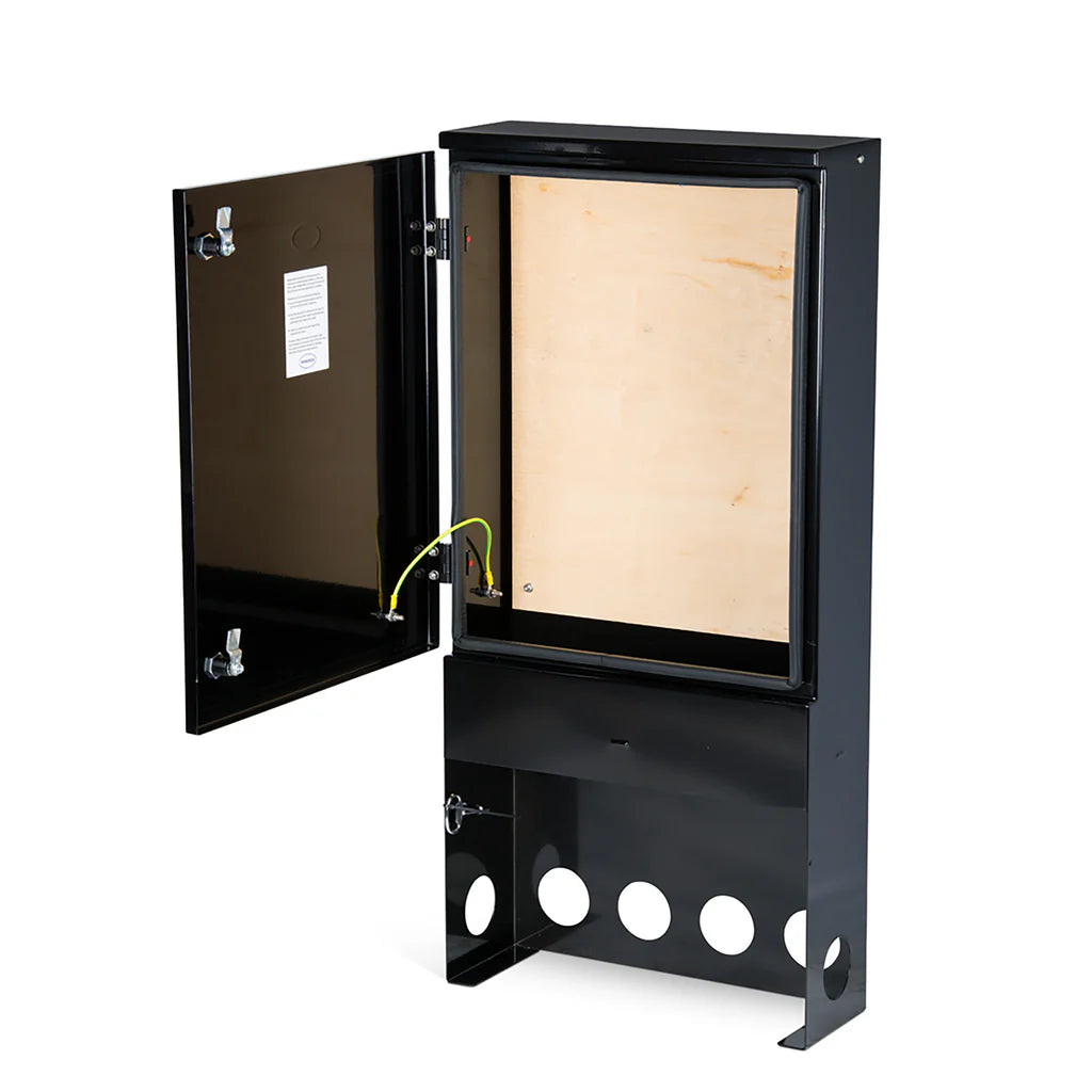 RH500HingedDoorPillarBlack