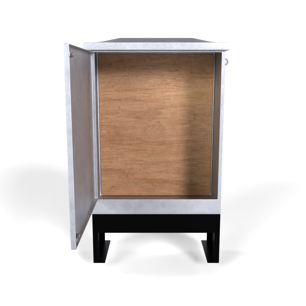 Galvinised Steel Root Mounted Feeder Pillar 1000mm x 450mm x 1350mm - GLV540 (5mm)