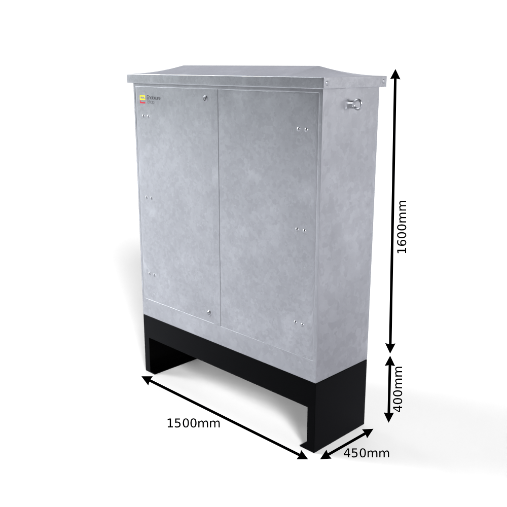 Galvinised Steel Root Mounted Feeder Pillar 1500mm x 450mm x 1600mm - GLV572 (5mm)