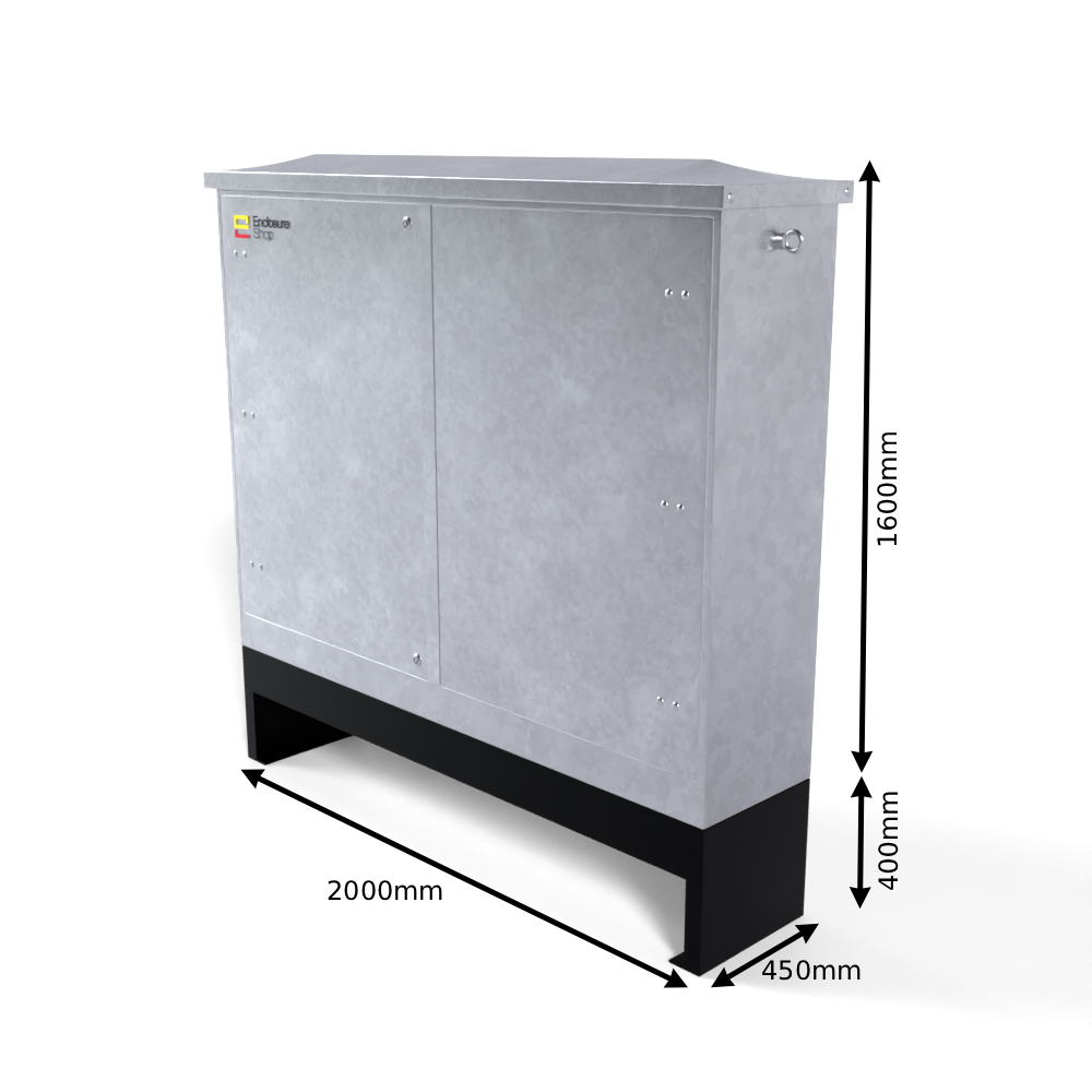 Galvinised Steel Root Mounted Feeder Pillar 2000mm x 450mm x 1600mm - GLV580 (5mm)
