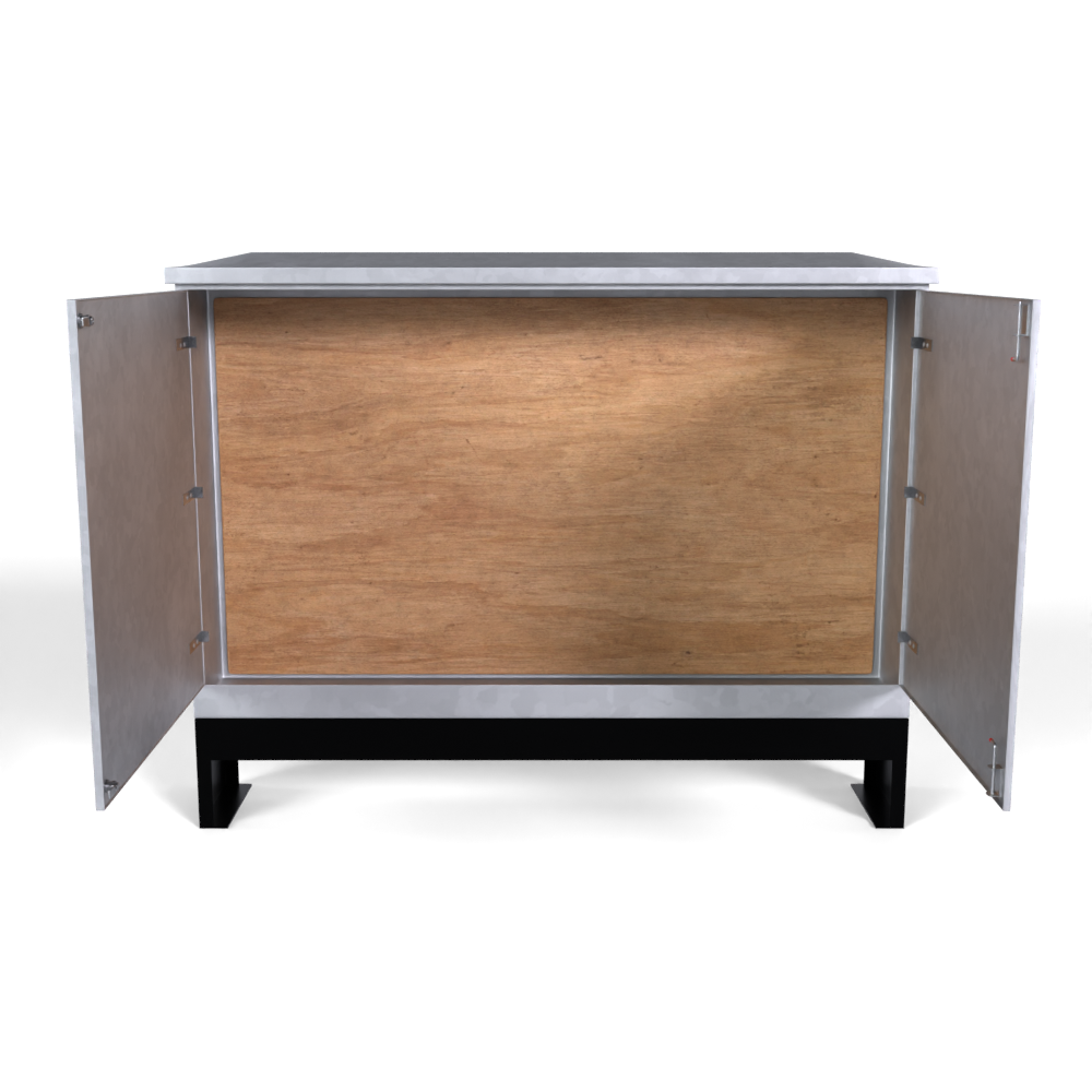Galvinised Steel Root Mounted Feeder Pillar 2500mm x 450mm x 1600mm - GLV590 (5mm)