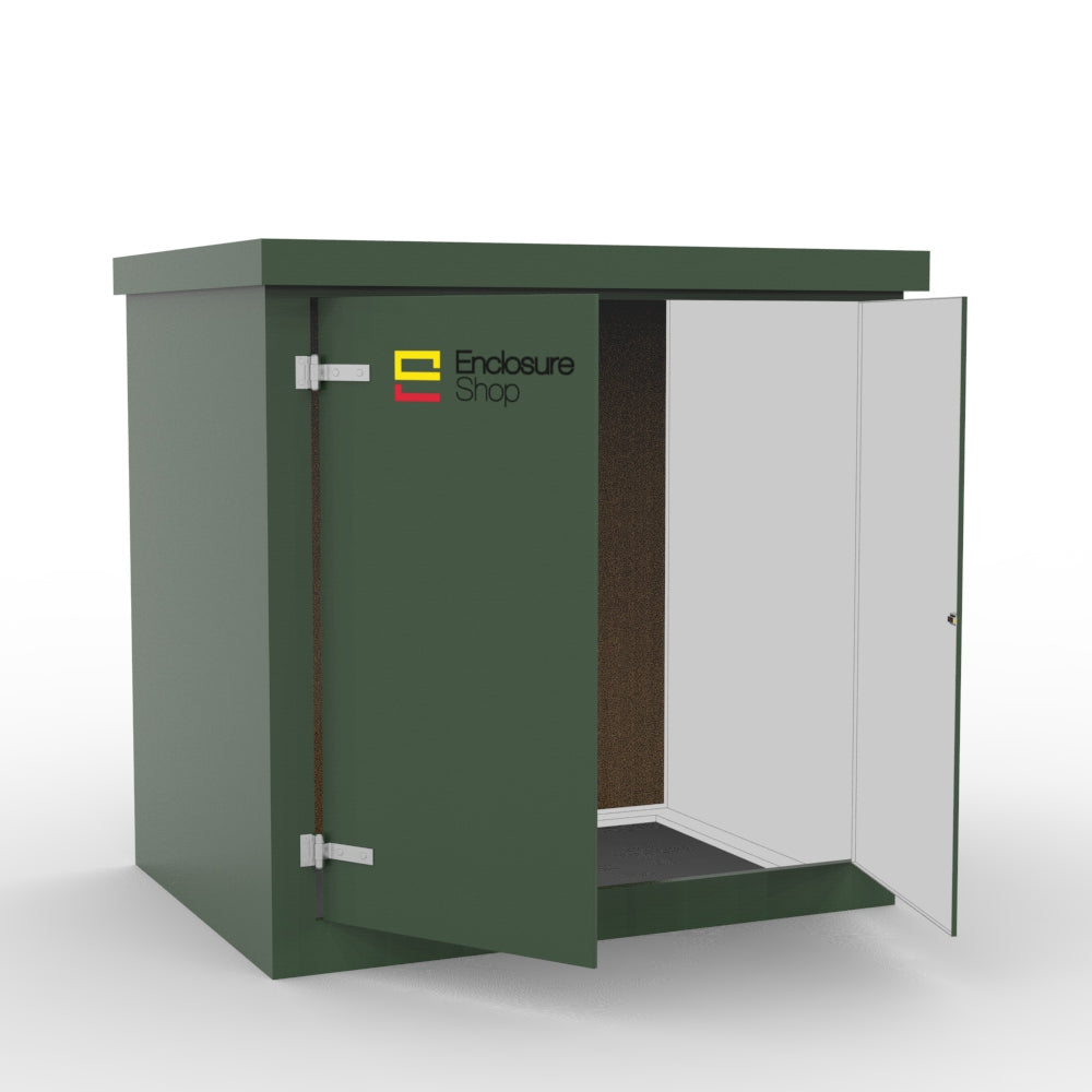 GRP Walk In Enclosure 2000mm x 1500mm x 2000mm - DPM15 Open Doors