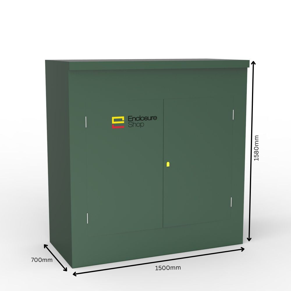 ENC12 GRP Enclosure Double Door with Dimensions