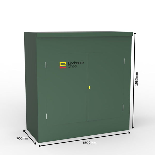 ENC12 GRP Enclosure Double Door with Dimensions