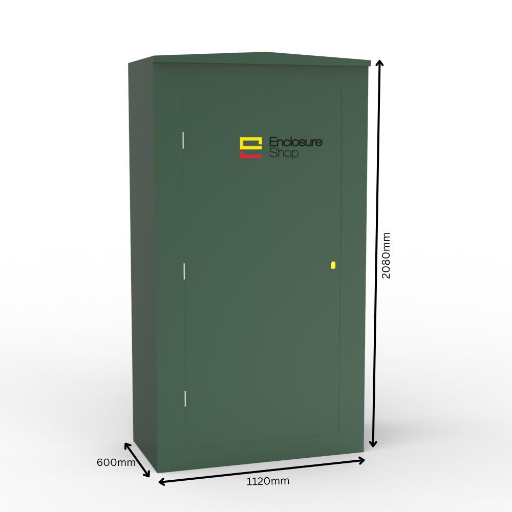 ENC14 GRP Walk In Enclosure with Single Door and Dimensions