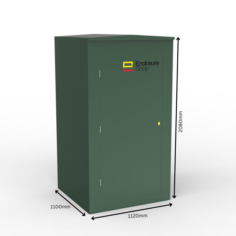 ENC15 GRP Walk In Enclosure with Single Door and Dimensions