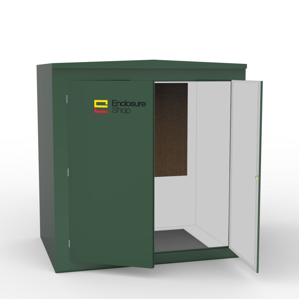 ENC18 GRP Walk In Enclosure with Double Doors Open