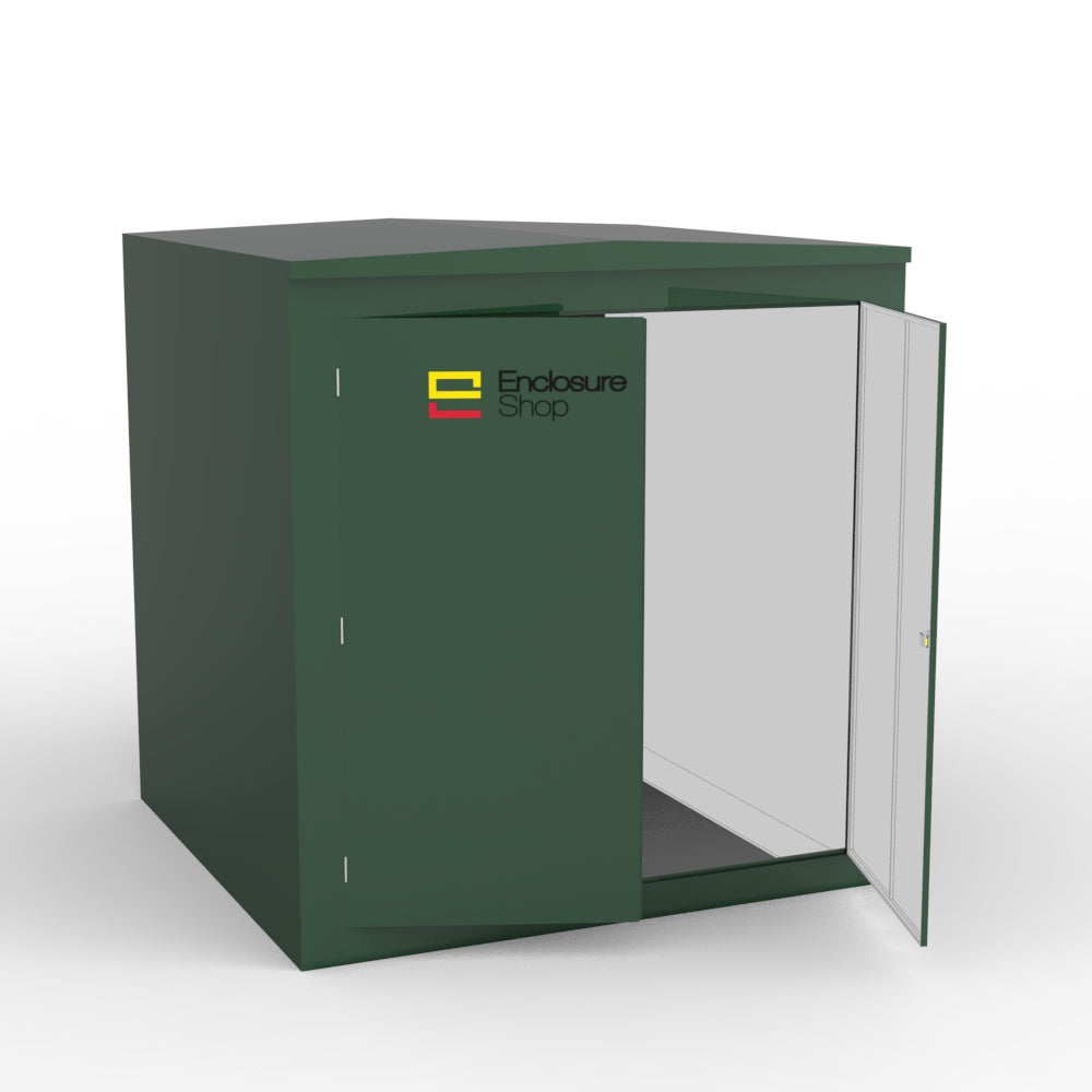 ENC19 GRP Walk In Enclosure with Double Doors Open