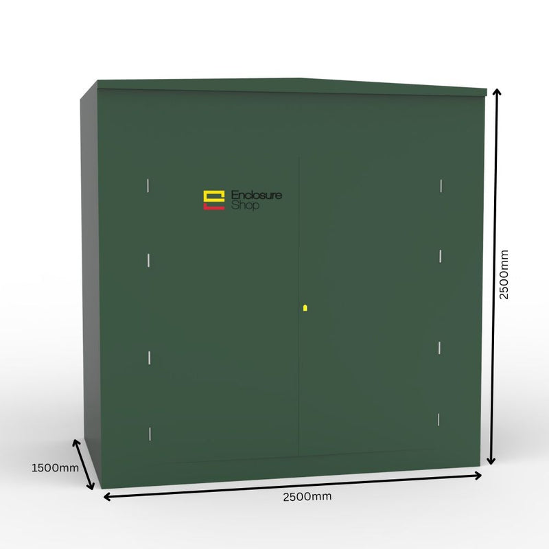 ENC20 GRP Walk In Enclosure with Double Door and Dimensions