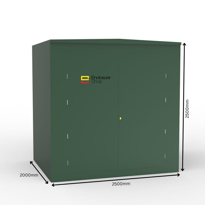 ENC21 GRP Walk In Enclosure with Double Door and Dimensions