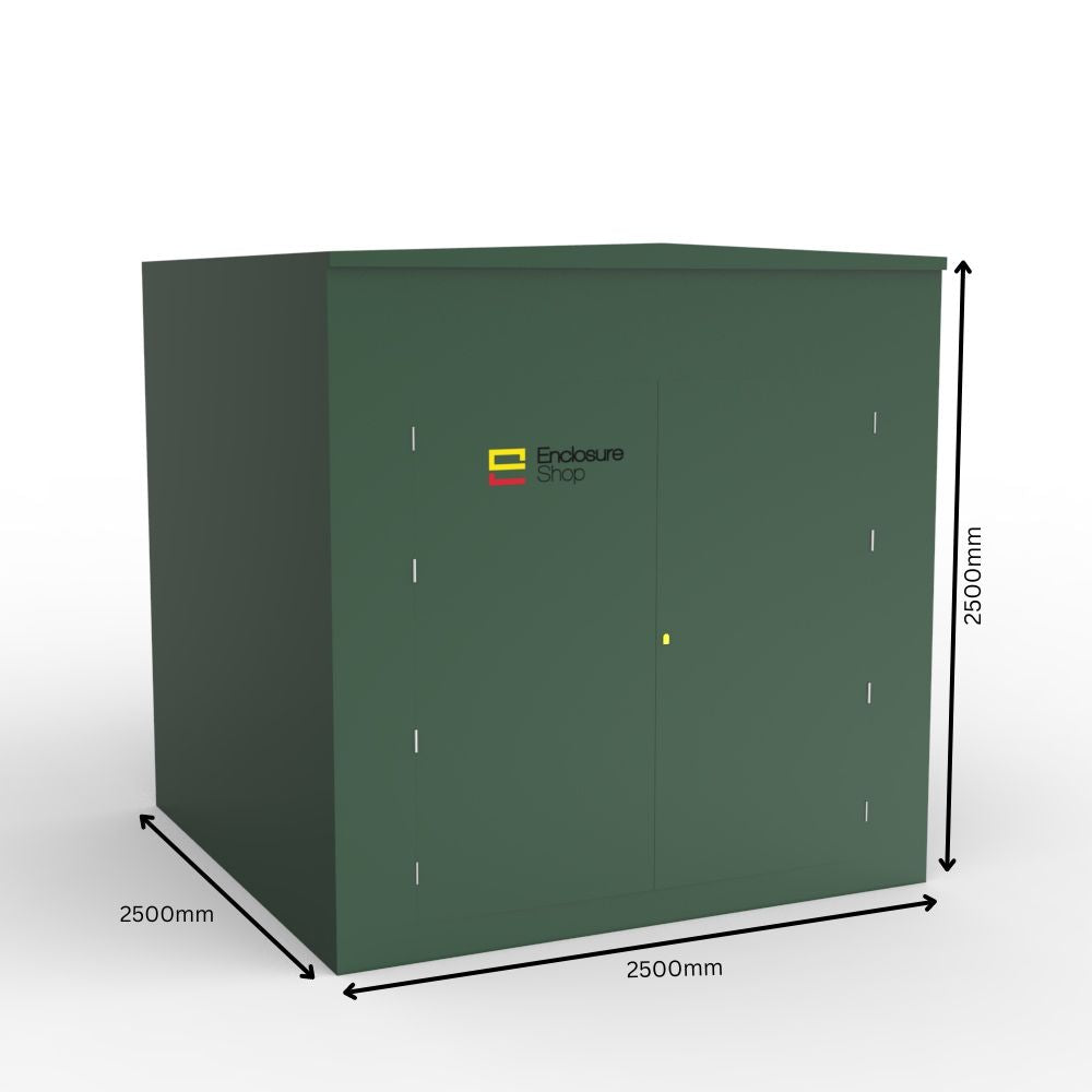 ENC22 GRP Walk In Enclosure with Double Door and Dimensions