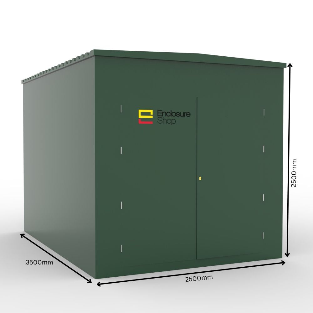 GRP Walk In Enclosure 2500mm x 3500mm x 2500mm - ENC24