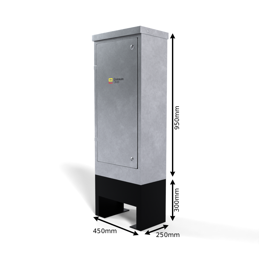 Galvinised Steel Root Mounted Feeder Pillar 450mm x 250mm x 950mm - GLV70