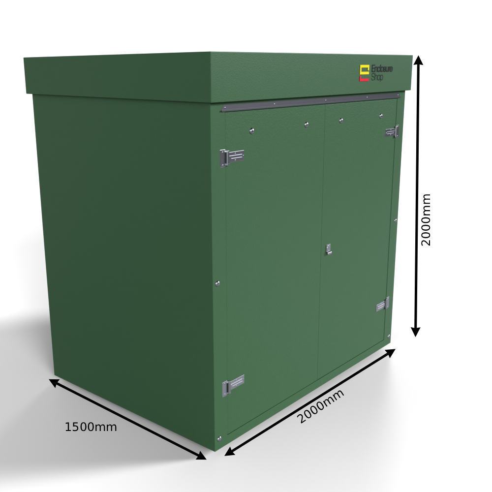 GRP Walk In Enclosure 2000mm x 1500mm x 2000mm - RT15 - 12mm Ply Core