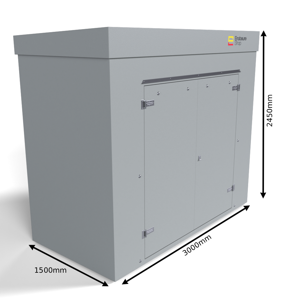 GRP Walk In Enclosure 3000mm x 1500mm x 2500mm - RT19 - 12mm Ply Core