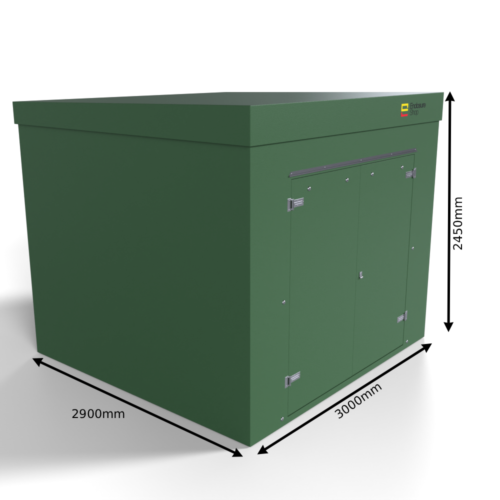 GRP Walk In Enclosure 3000mm x 2900mm x 2500mm - RT21 - 12mm Ply Core